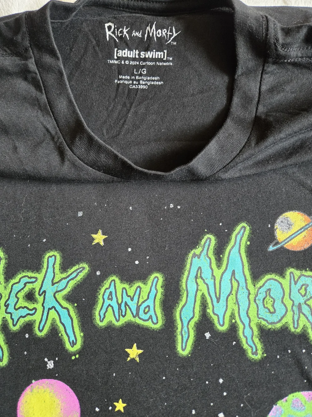 Rick and Morty Black Graphic T-Shirt Size Large– Official Merch - Picture 6 of 6